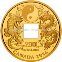 Custom metal Square hole coin for souvenir